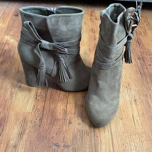 Brand new, worn twice. JustFab booties.